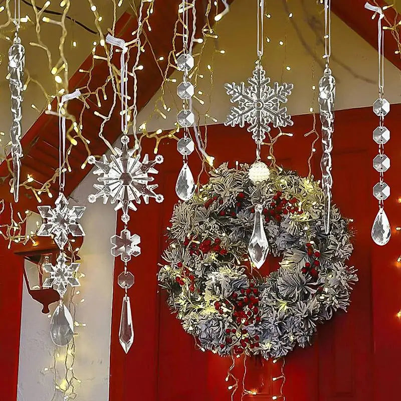 10pcs Christmas Ornaments Crystal