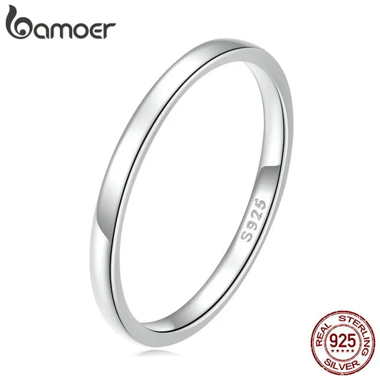 925 Sterling Silver Simple Ring for Women Fine Jewelry Trendy Sterling Silver Eternity Ring Wedding
