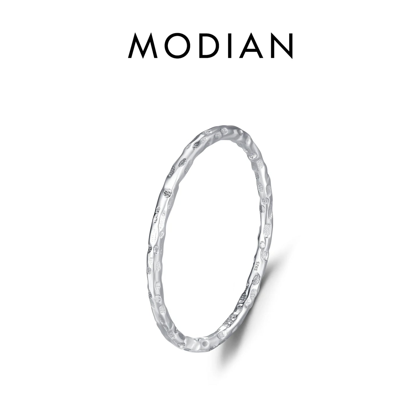 925 Sterling Silver Simple Fashion Stackable Ring Classic Wave Geometric Exquisite Finger Rings