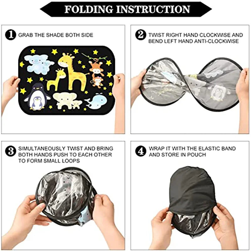 2pcs baby stroller sun visors, children's car window sun visors, suitable for in car baby sun shields and sunshades