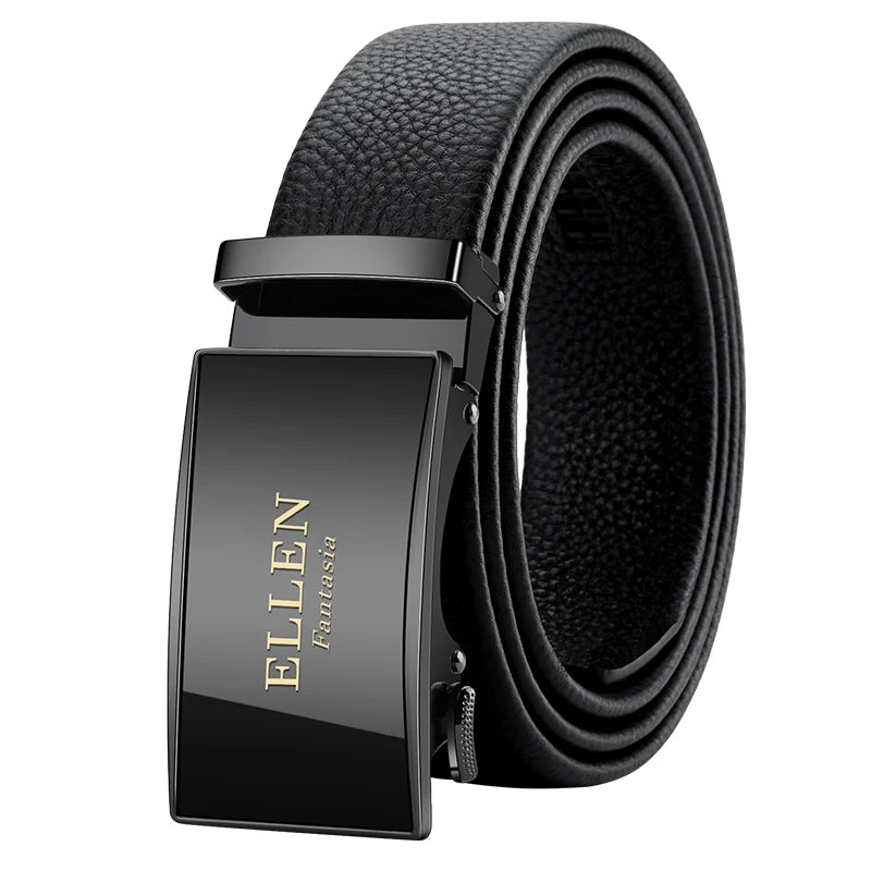 Alloy buckle Men Belt Genuine Leather