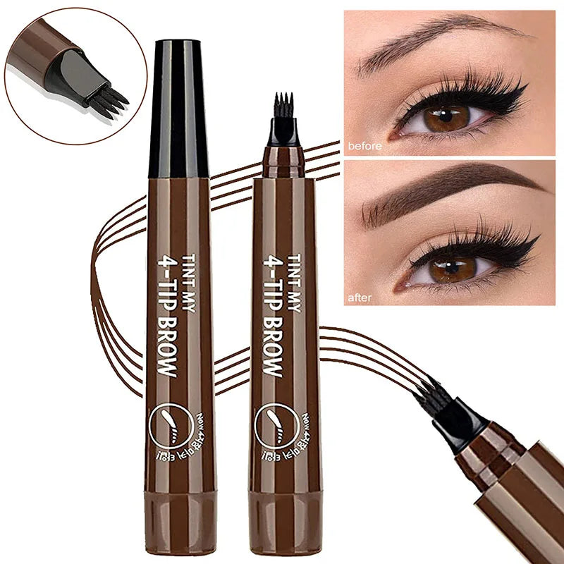 Waterproof Liquid Eyebrow Pen Makeup Long Lasting Cosmetic Microblade Brow Pencil