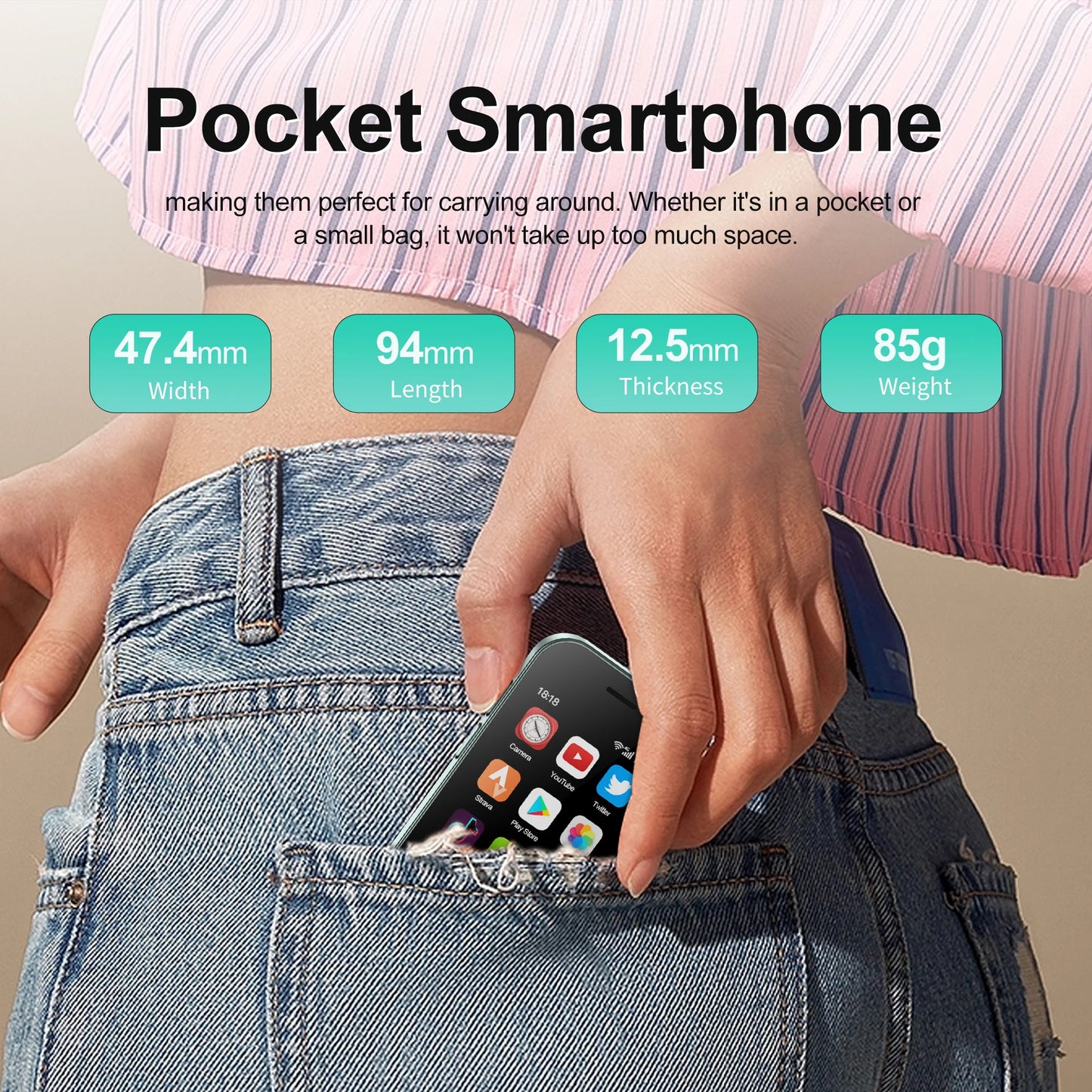 SERVO KING 9000 3.0" HD Display Small Smartphone Android 10.0 Network 4G