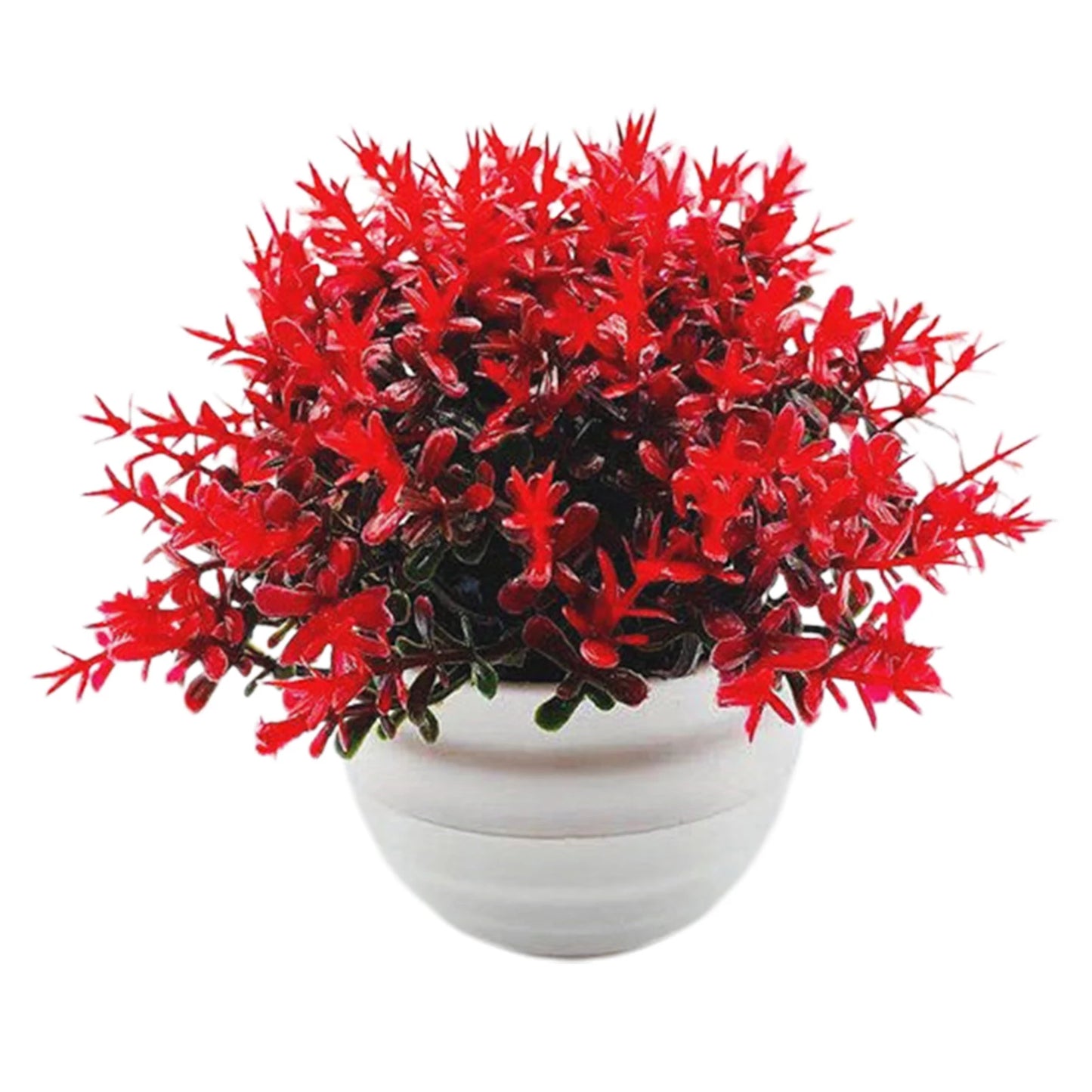 1 Set Artificial Plant Pot Ornamental Photo Props Plastic Desktop Fake Grass Plants for Outdoor