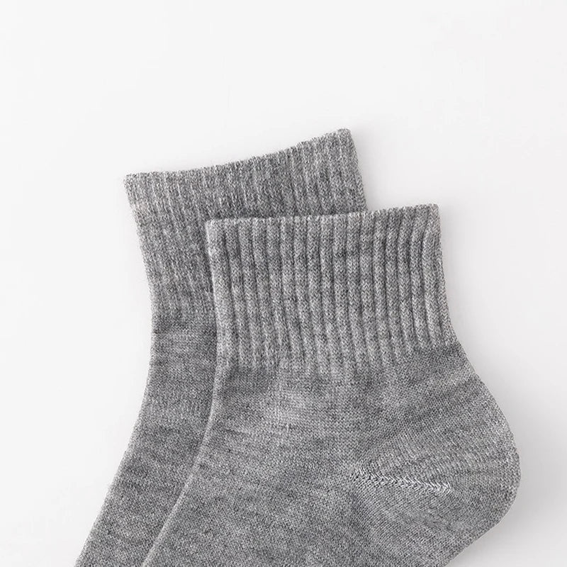 5 Pairs/Lot Men's Solid Color Socks