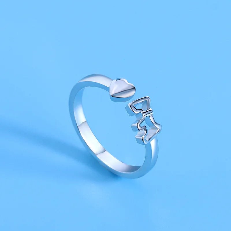 Hot 925 Sterling Silver Ring AAA Zircon Adjustable Simplicity Fashion Exquisite Women Jewelry