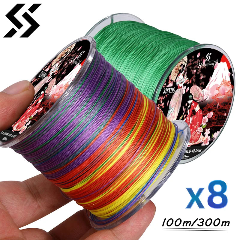 Sougayilang 8 Strands Braided Fishing Line 100M 300M