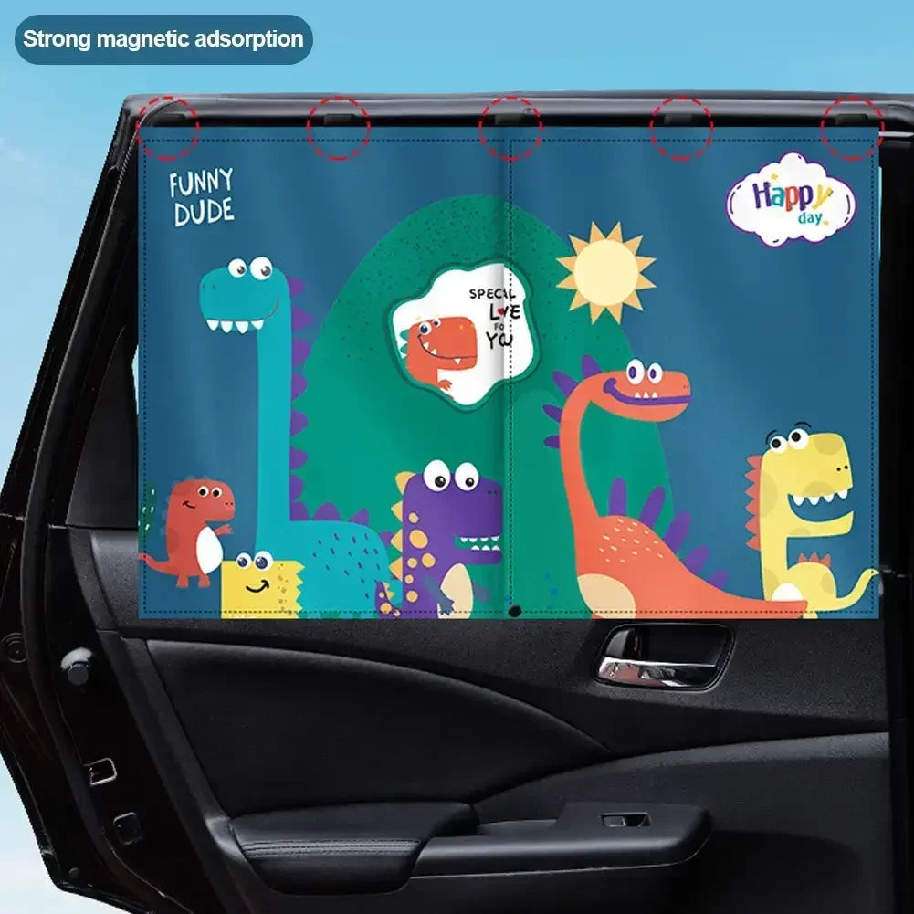 Magnetic Cartoon Car Curtain Car Side Gear Sunshade Car Side Window