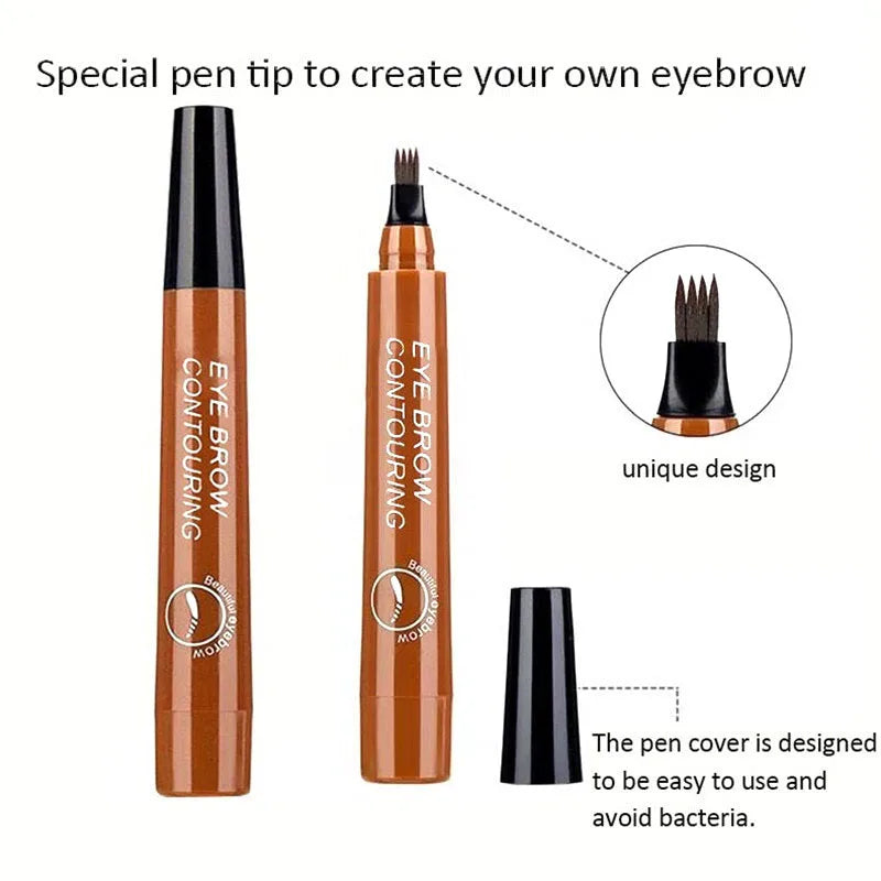 Waterproof Liquid Eyebrow Pen Makeup Long Lasting Cosmetic Microblade Brow Pencil
