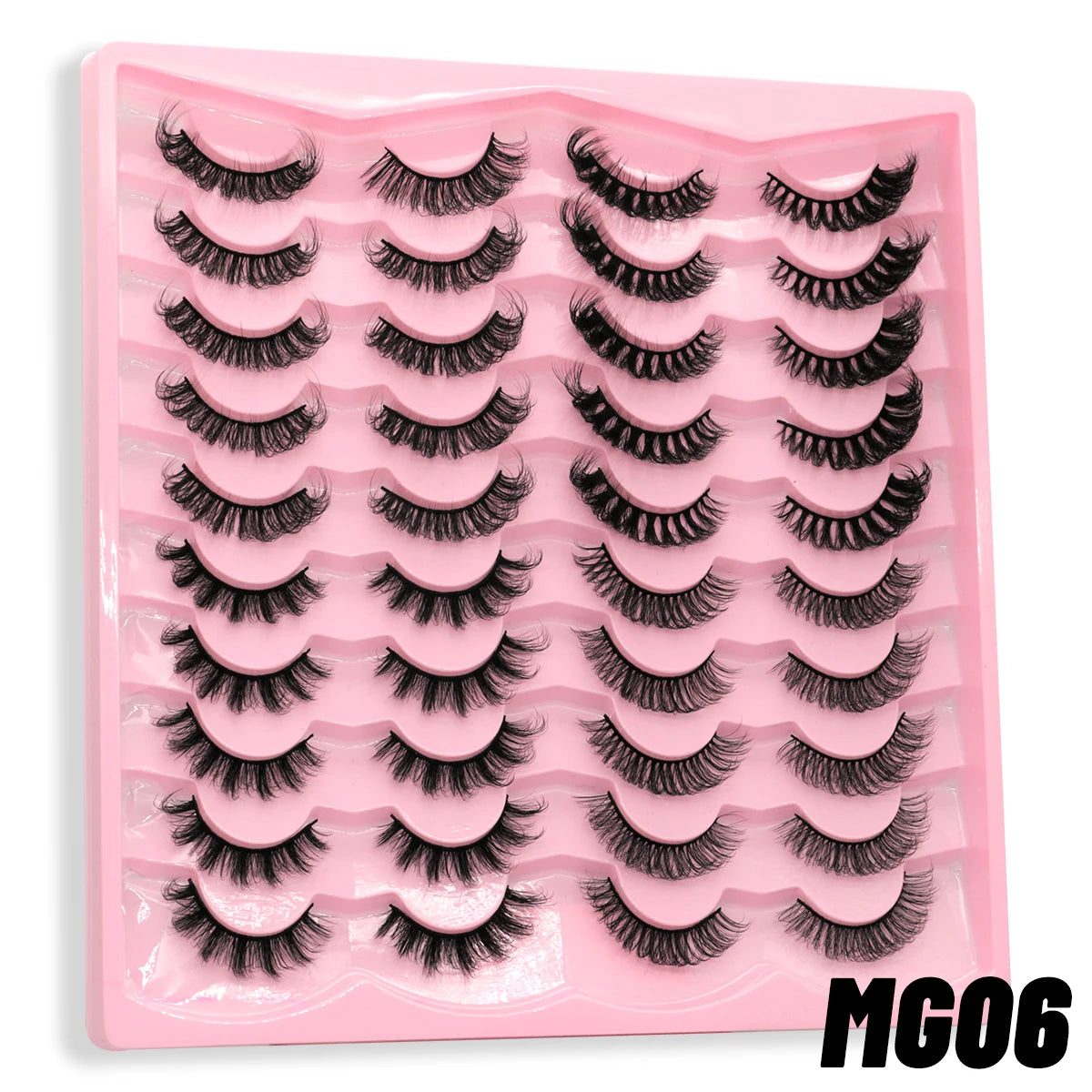 5/10/20 pairs Fluffy Mink Lashes 3D False Eyelashes, D Curl Fake Eyelashes  Makeup