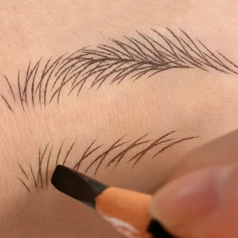 Double Head Eyebrow Pen with Brush Waterproof Colour Rendering