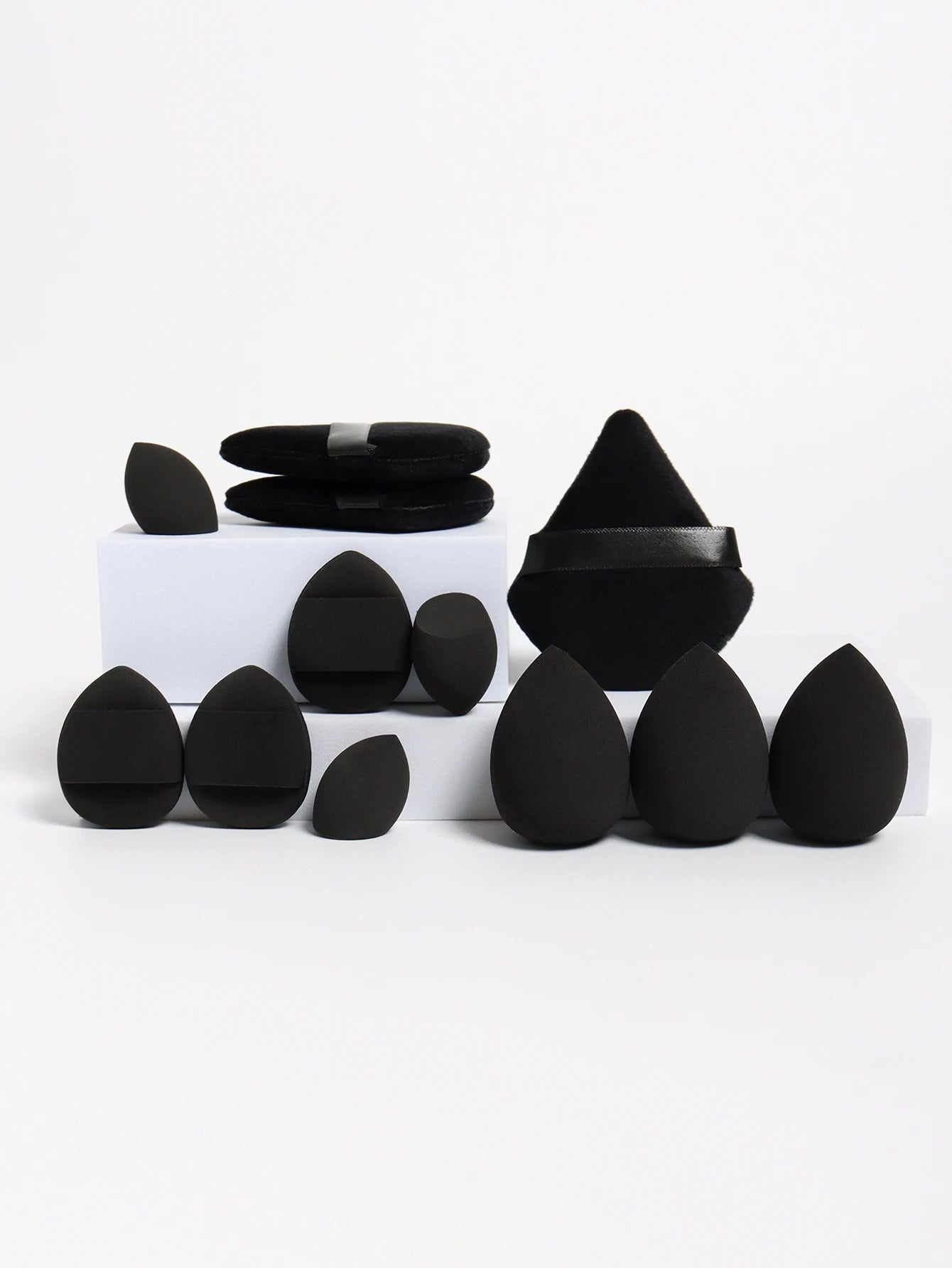 12-Piece All-Purpose Makeup Sponge Set, Made of 3 Loose Powder Puffs..