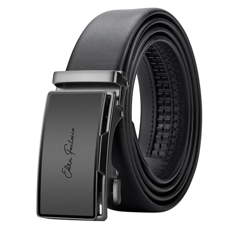 Alloy buckle Men Belt Genuine Leather