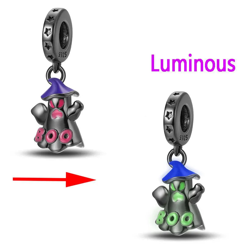 New 925 Sterling Silver Halloween Charm Beads Fit Original Brand Bracelet