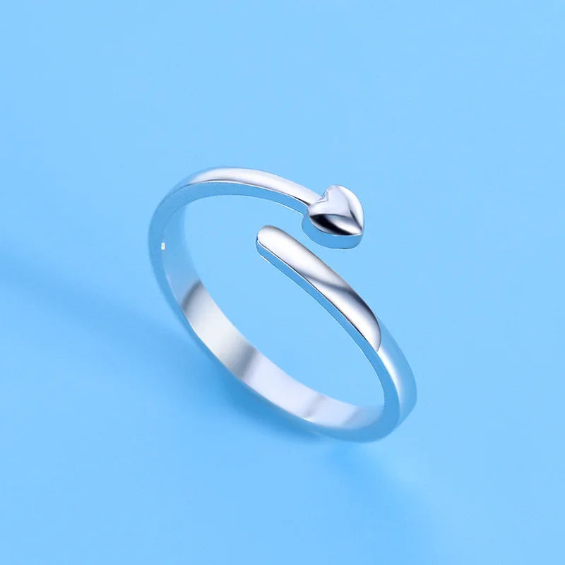 Hot 925 Sterling Silver Ring AAA Zircon Adjustable Simplicity Fashion Exquisite Women Jewelry
