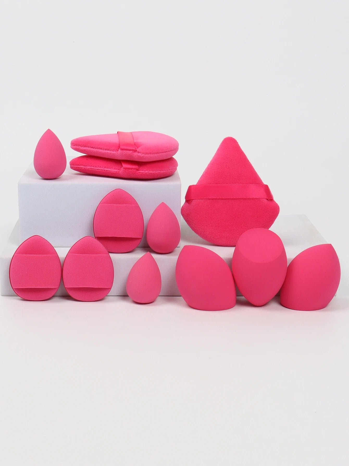 12-Piece All-Purpose Makeup Sponge Set, Made of 3 Loose Powder Puffs..
