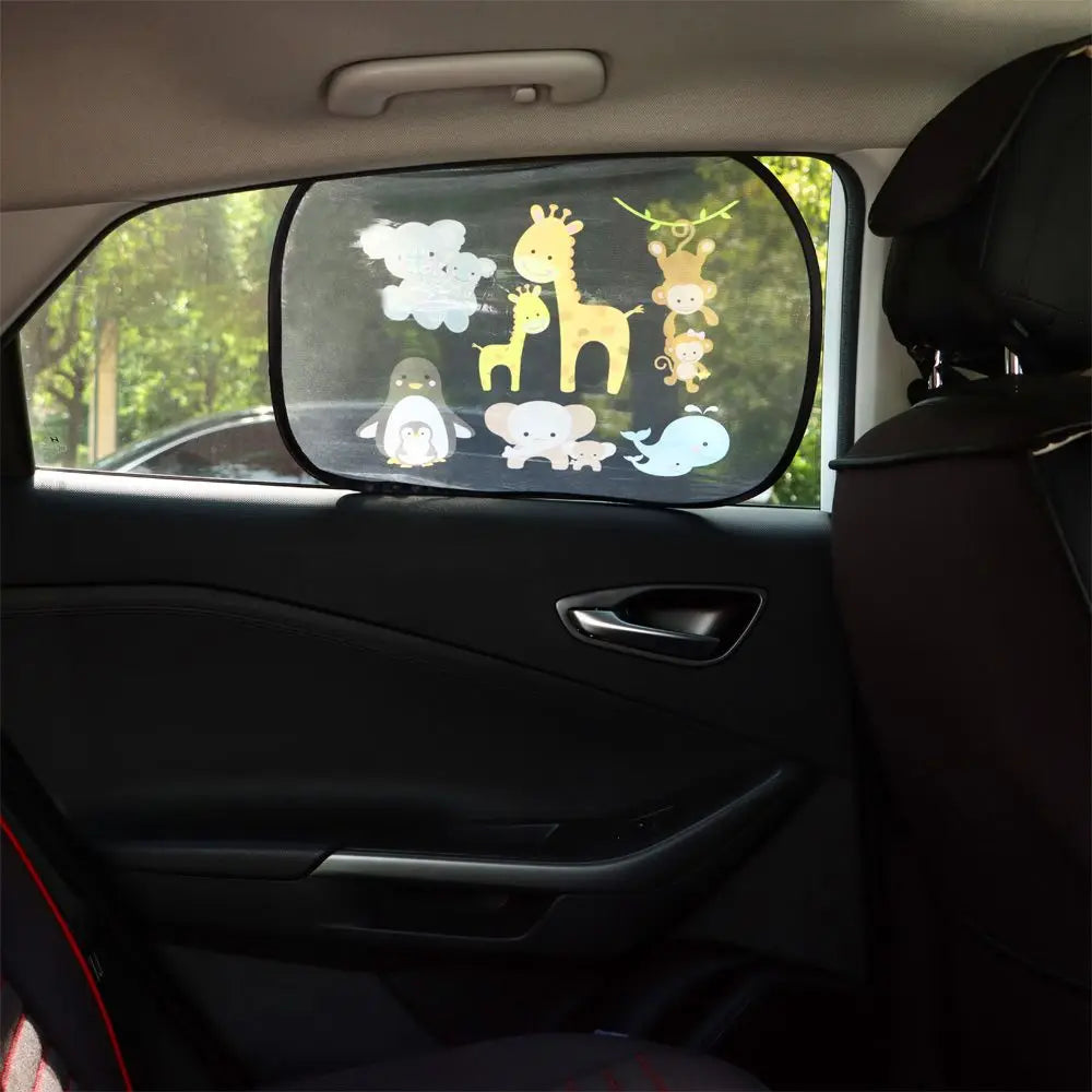 2pcs Folding Heat Separation for Kids Baby Rear and Side Window Sunshade UV Block Curtain Window Sun Visor Car Sun Shade Cover
