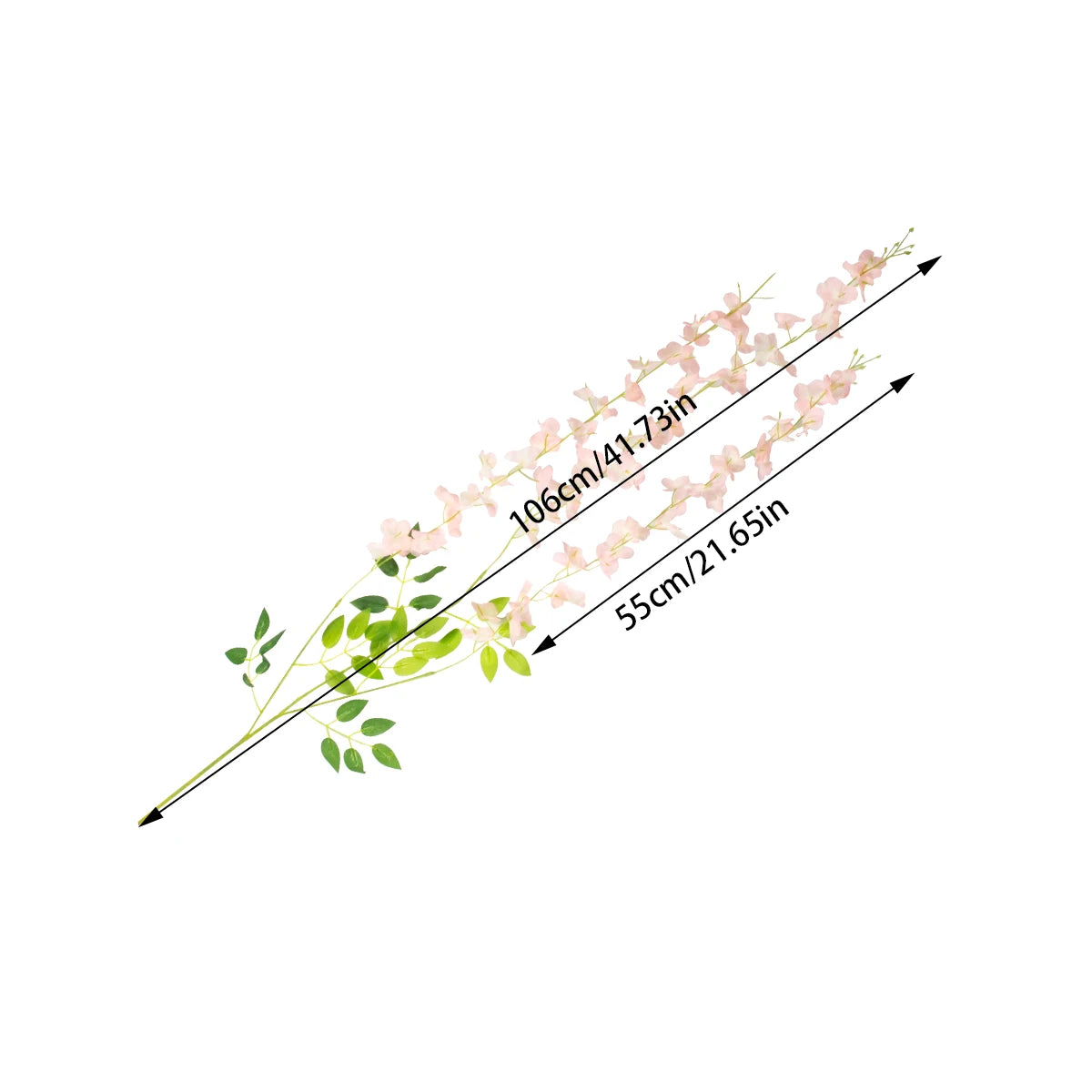 12pcs Artificial Flowers Silk Wisteria Vine Fake Silk Hanging Flower