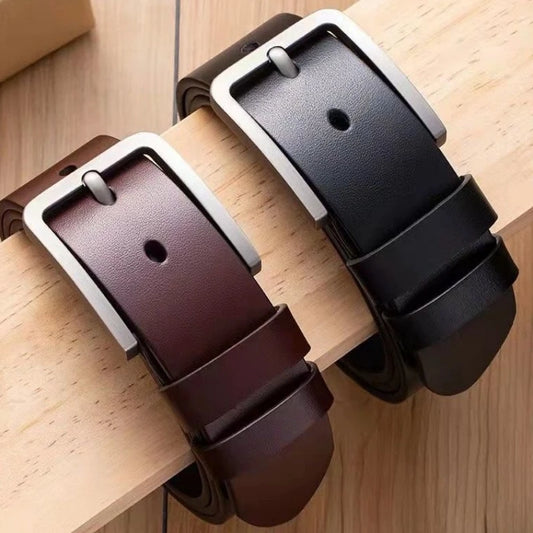 Men's Vintage Casual Belt Black Pin Buckle