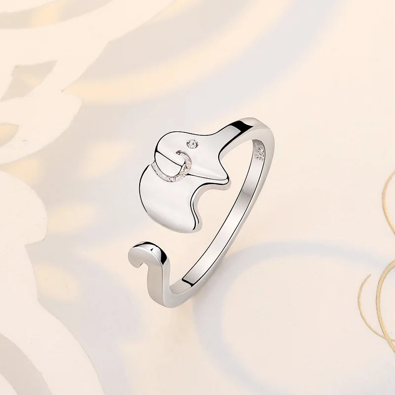 Hot 925 Sterling Silver Ring AAA Zircon Adjustable Simplicity Fashion Exquisite Women Jewelry