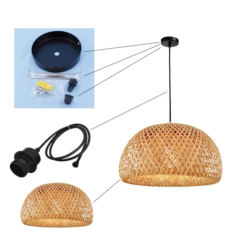 Bamboo Hanging Lamp Pendant Ceiling Light