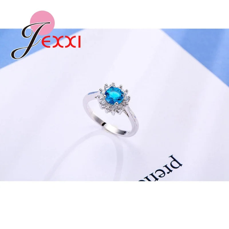 925 Sterling Silver Anniversary Ring Jewelry Best Gift For Wedding