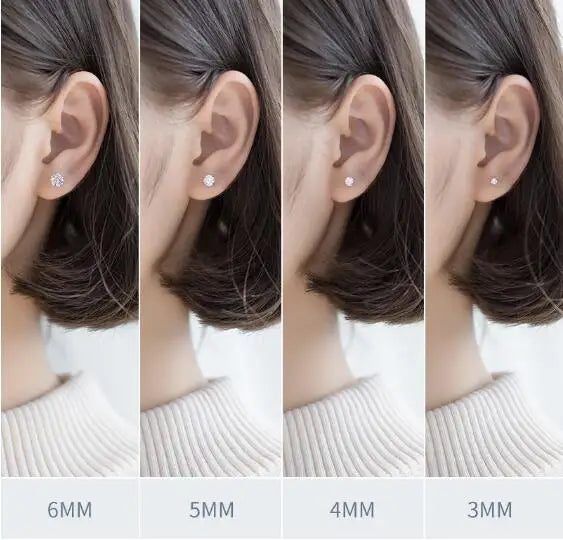 2ct D Color Moissanite Studs Earrings