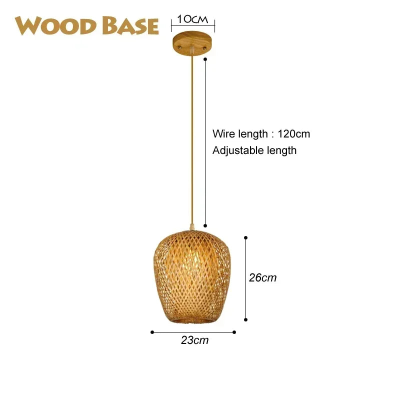 Bamboo Hanging Lamp Pendant Ceiling Light