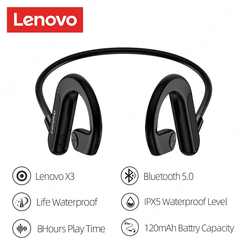 Lenovo Bone Conduction Earphones X3 Pro Bluetooth Hifi Ear-hook