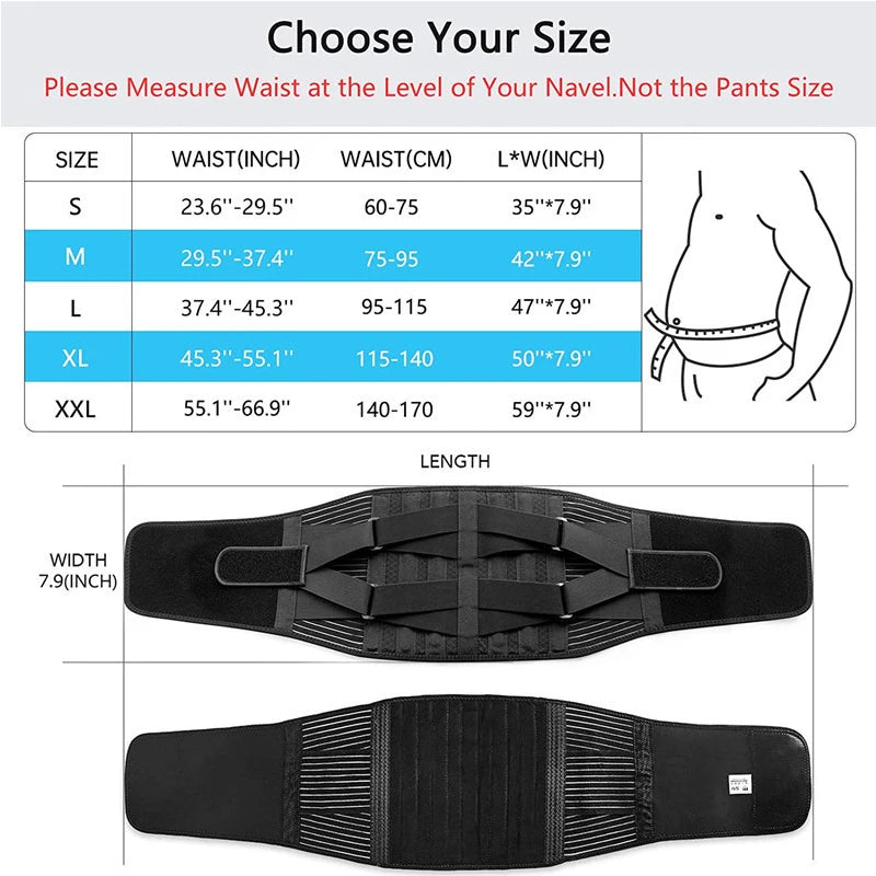 Adjustable Back Lumbar Support Belt