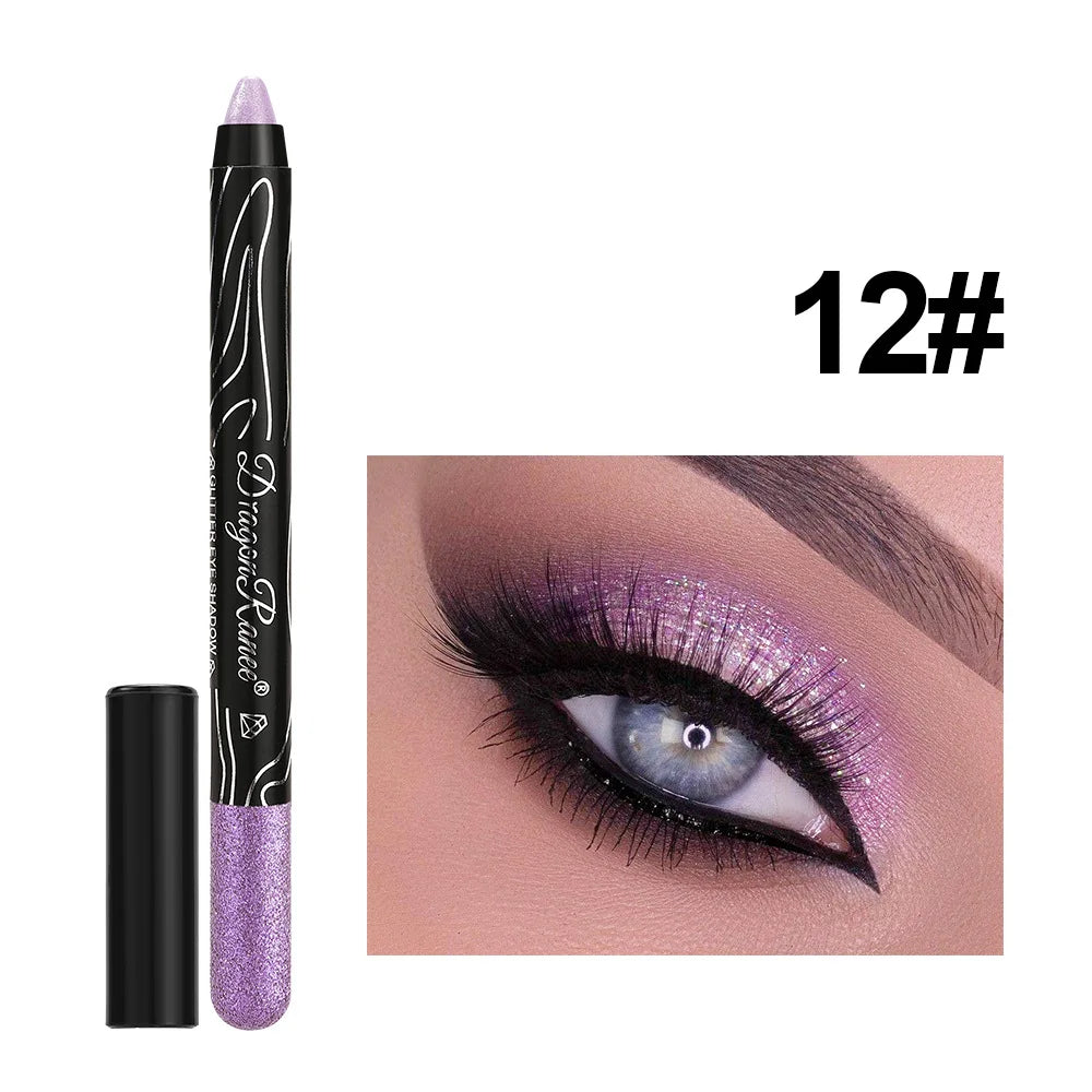 1Pc Metallic Purple Eyeshadow Pencil Glitter Silkworm Liner Pen