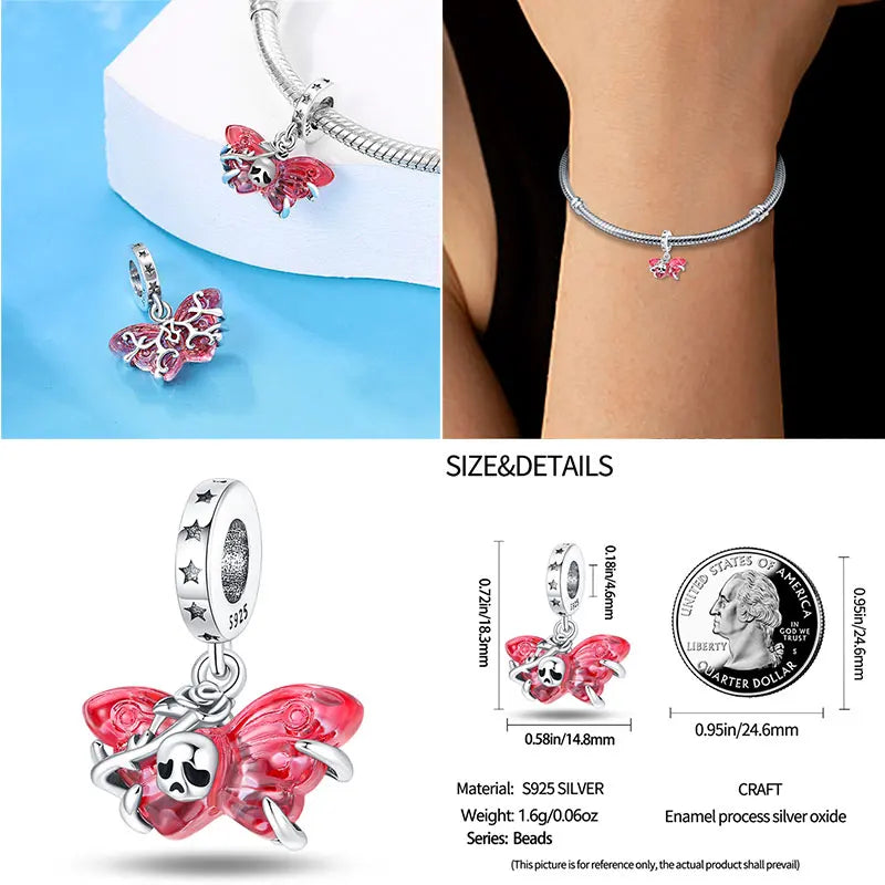 New 925 Sterling Silver Halloween Charm Beads Fit Original Brand Bracelet