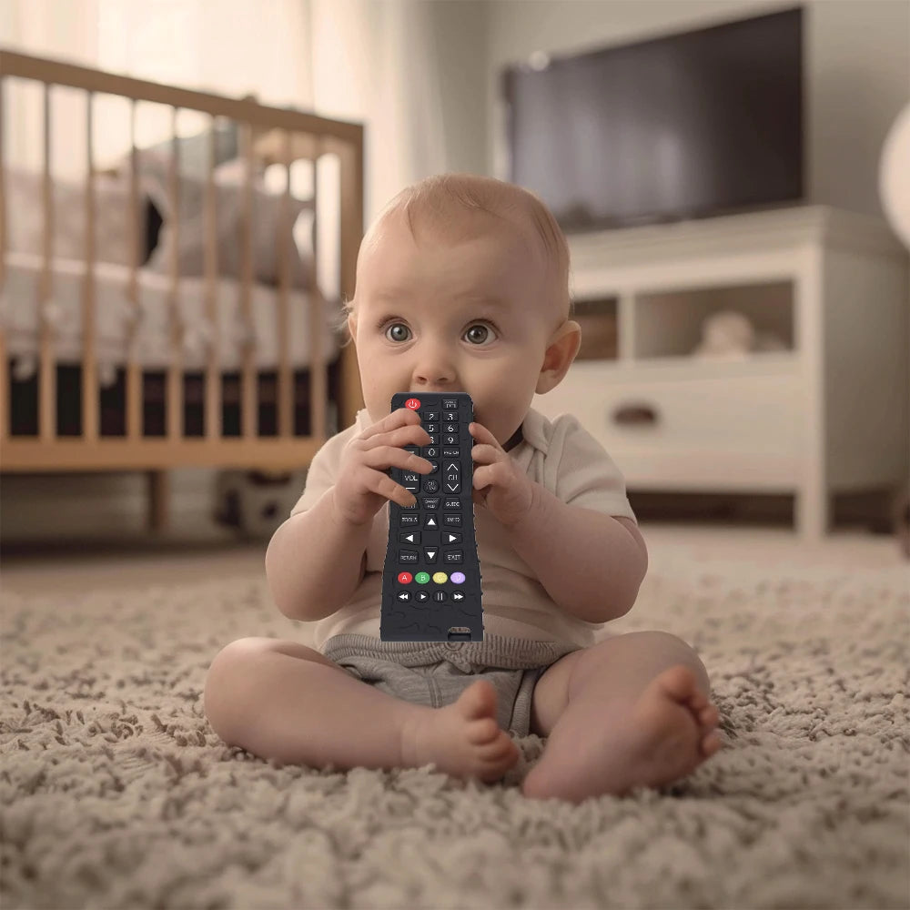 1PC Silicone Baby Toys TV Remote Control Shape Teether