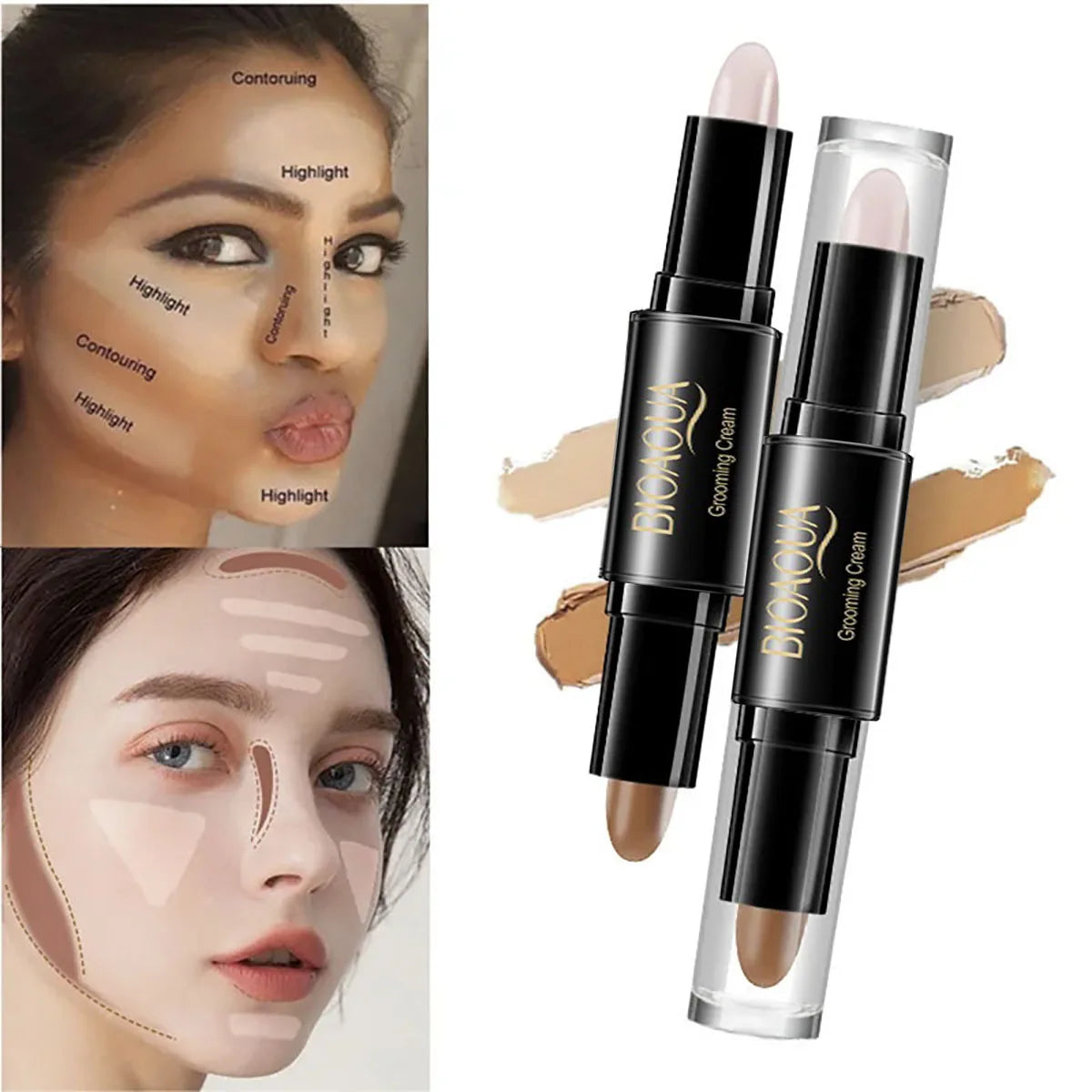 Double Head Contour  Face Foundation Concealer Pen