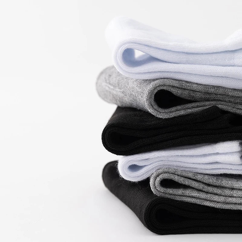 5 Pairs/Lot Men's Solid Color Socks