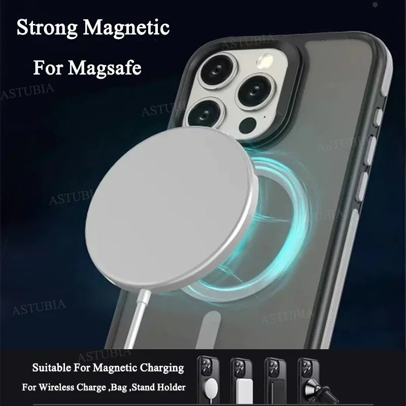 Luxury Bicolor Matte Magnetic Translucent Case For iPhone