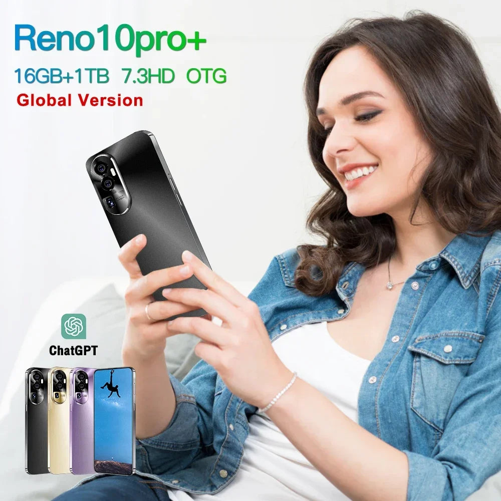 New Reno10pro+ flagship 6.53 inch 16+1TB smart phone