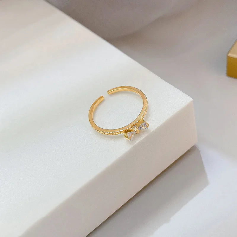 Hot 925 Sterling Silver Ring AAA Zircon Adjustable Simplicity Fashion Exquisite Women Jewelry