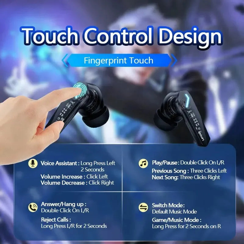 Lenovo GM2 Pro TWS Wireless Bluetooth 5.3 Wireless Bluetooth Headset
