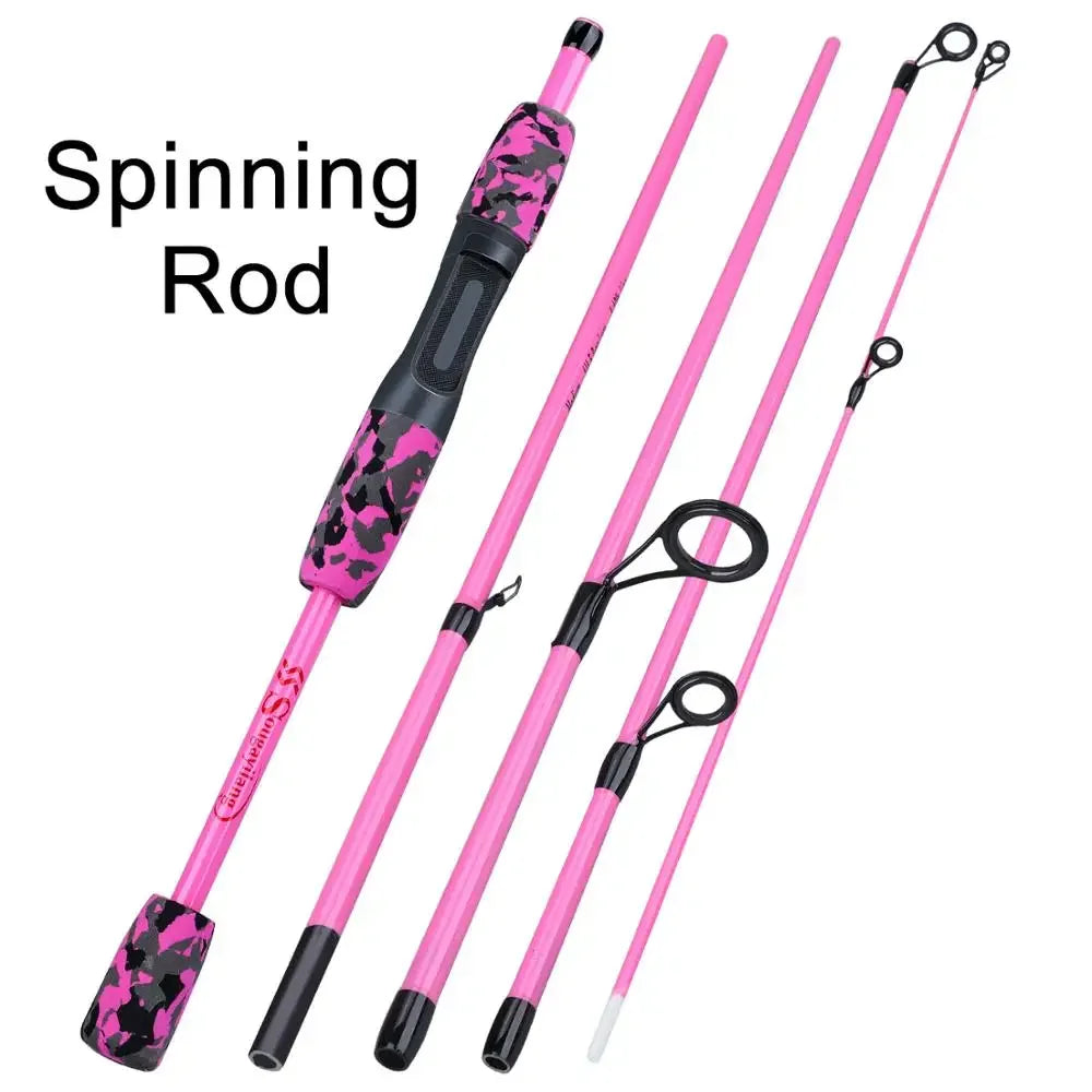 Sougayilang New 5 Section Portable Travel Fishing Rod Ultralight Weight