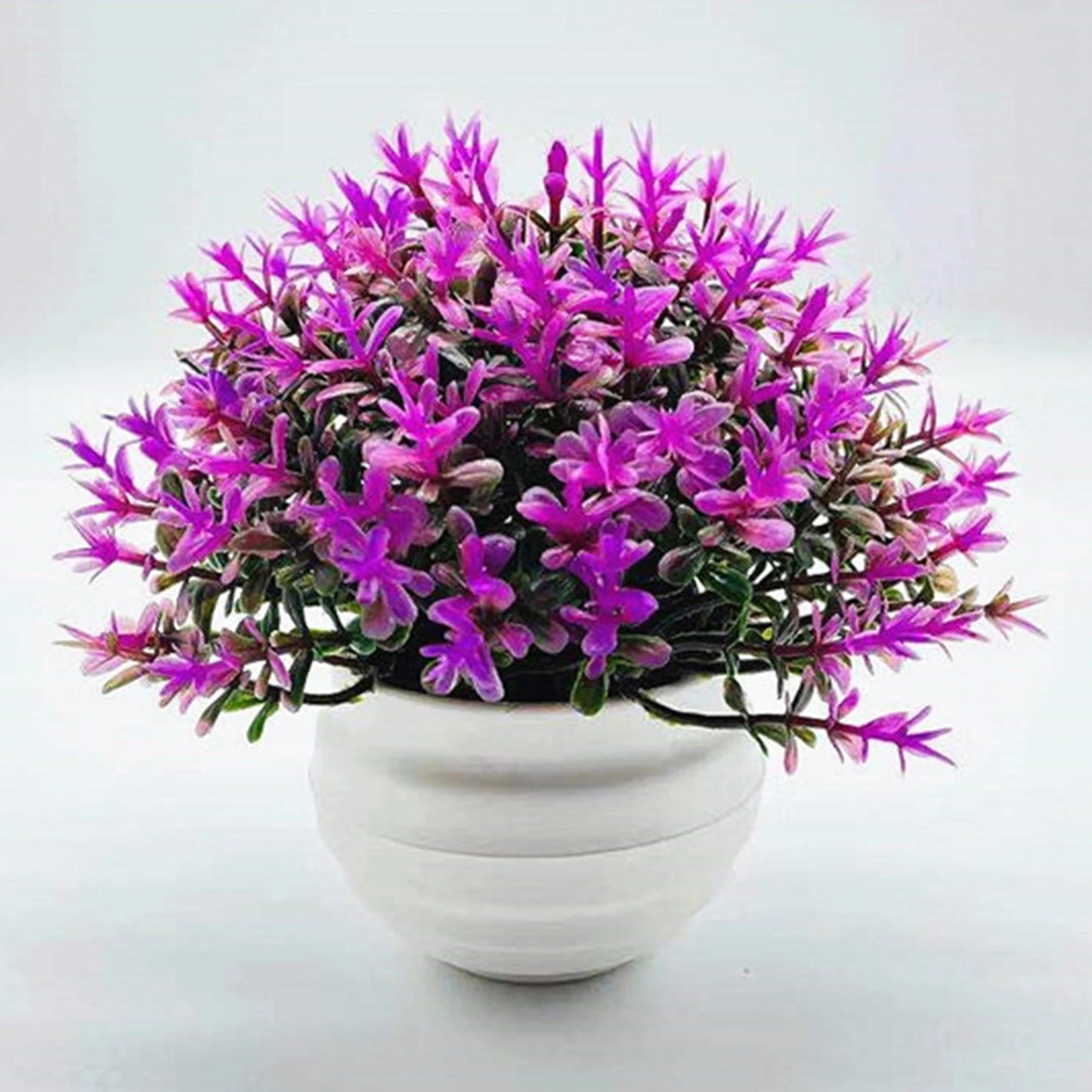1 Set Artificial Plant Pot Ornamental Photo Props Plastic Desktop Fake Grass Plants for Outdoor