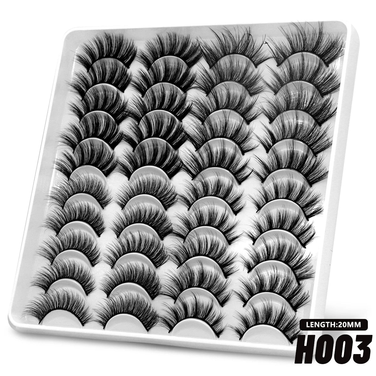 5/10/20 pairs Fluffy Mink Lashes 3D False Eyelashes, D Curl Fake Eyelashes  Makeup