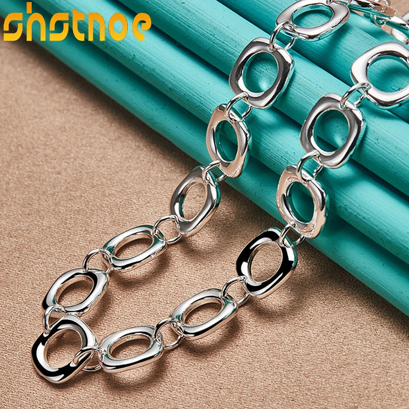 925 Sterling Silver Square Multi-circle