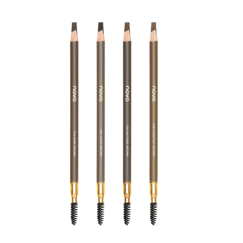 Double Head Eyebrow Pen with Brush Waterproof Colour Rendering