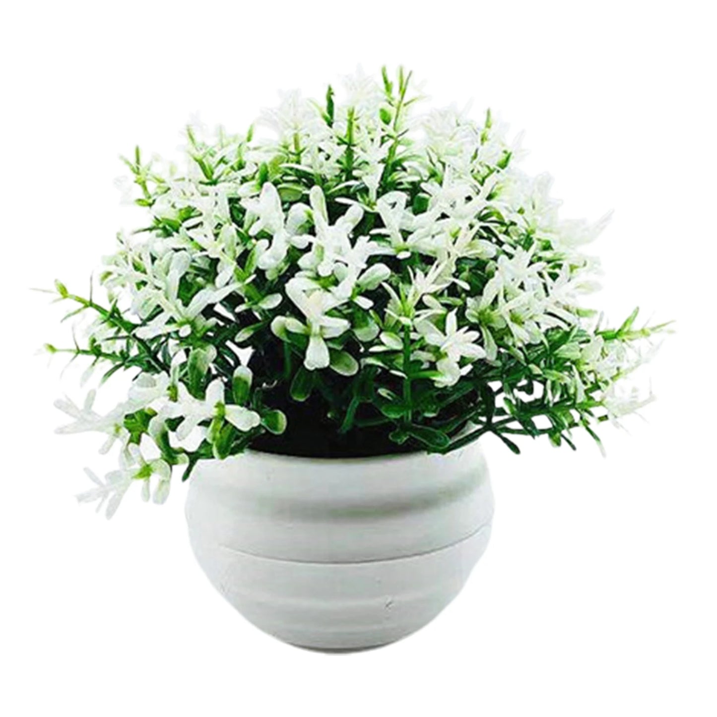 1 Set Artificial Plant Pot Ornamental Photo Props Plastic Desktop Fake Grass Plants for Outdoor