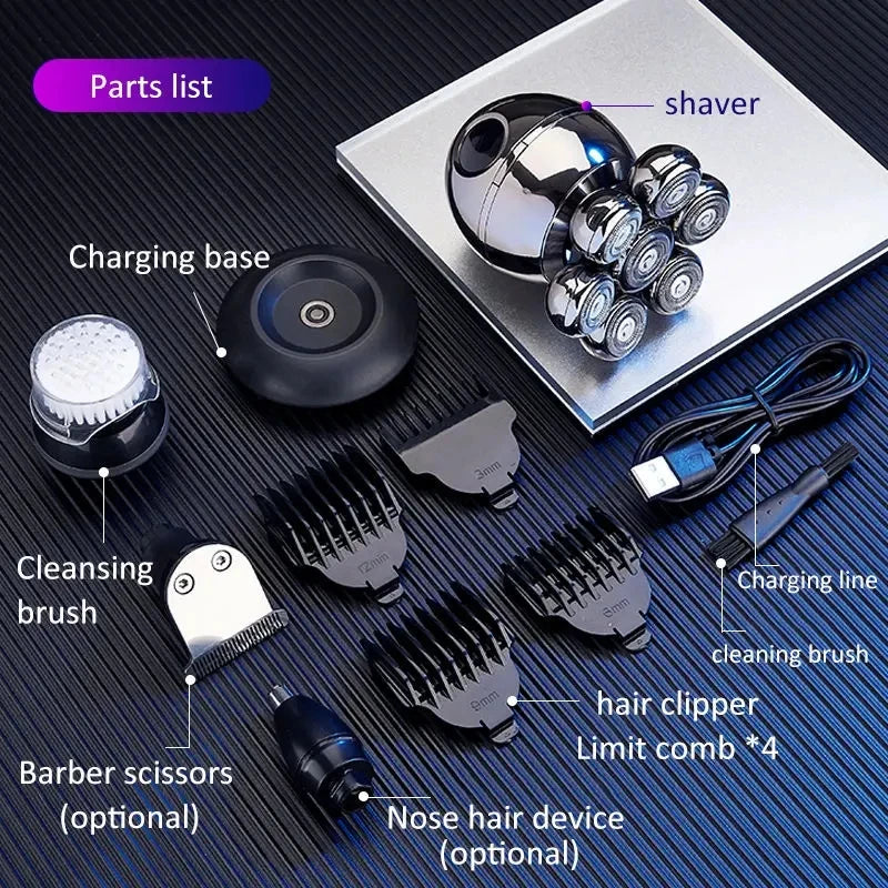 Electric Shaver 7D Floating Cutter Head