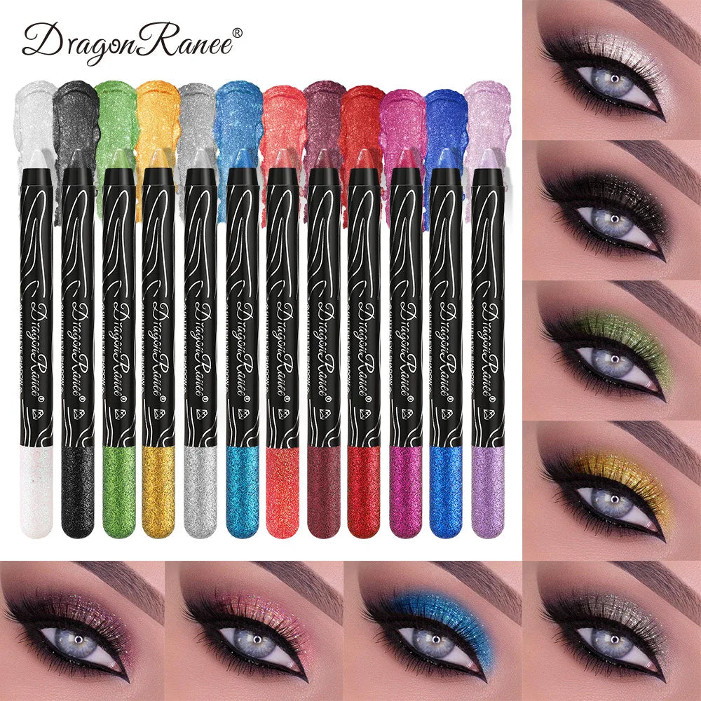 1Pc Metallic Purple Eyeshadow Pencil Glitter Silkworm Liner Pen