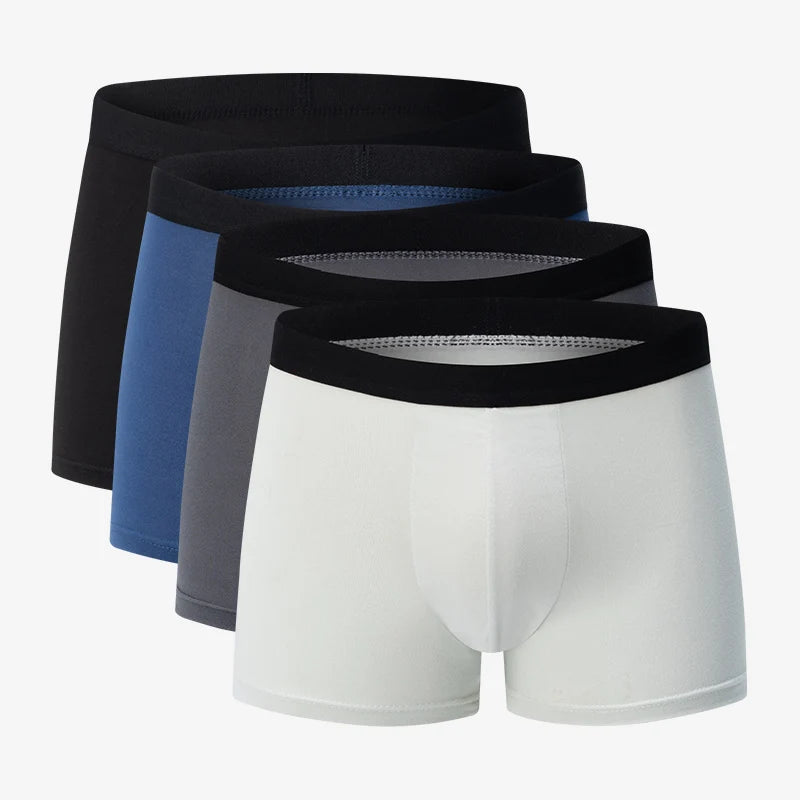 10-Pack solid color basic men's plus size boxers