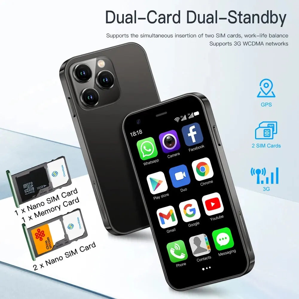 2024 SERVO Small Smartphone 3.0" Display Dual SIM
