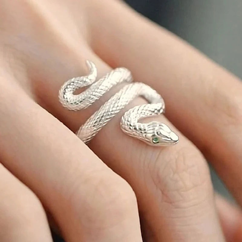 Fashion 925 Sterling Silver Snake Ring High Quality Personality Charming Ring